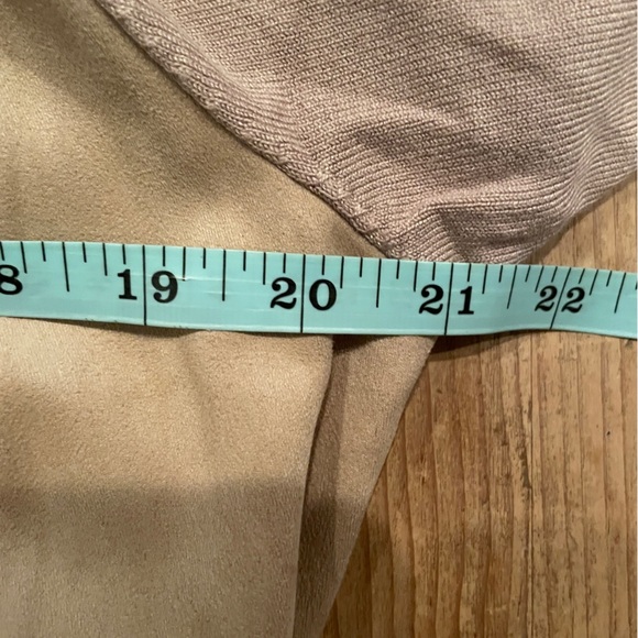 NWOT VTG Taupe Faux Suede Fringe Sweater Jacket Boho Western Rodeo XL - Picture 8 of 10